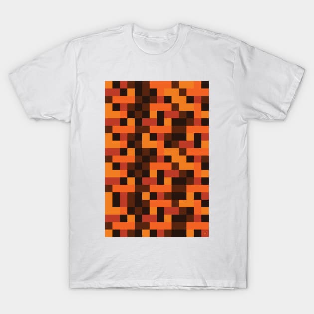 Pixelated Landscape - Fall T-Shirt by lvrdesign